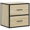 vidaXL Wall-mounted Bedside Cabinet Sonoma oak Engineered wood Medium