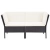 vidaXL Garden Lounge Set Black PE Rattan Large Modular
