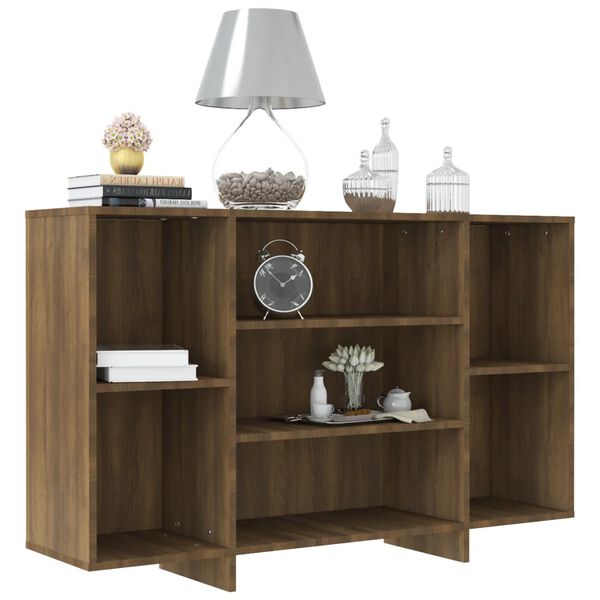 vidaXL Sideboard Brown Oak Engineered Wood Medium Sideboard