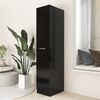vidaXL Apothecary Cabinet Black Engineered Wood Compact