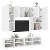 vidaXL TV Wall Unit White Engineered wood Large TV Wall Unit