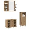 vidaXL Bathroom Furniture Set Artisan Oak Engineered Wood, Acrylic Medium