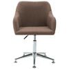 vidaXL Office Chair Brown Polyester, Plywood, Steel Adjustable Swivel