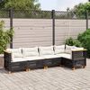 vidaXL Garden Sofa Set Black, Cream White