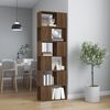 vidaXL Book Cabinet Brown oak Engineered wood 23.6x9.4x73.2 in