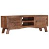 vidaXL TV Cabinet Grey Rough mango wood, MDF Medium Storage TV Cabinet