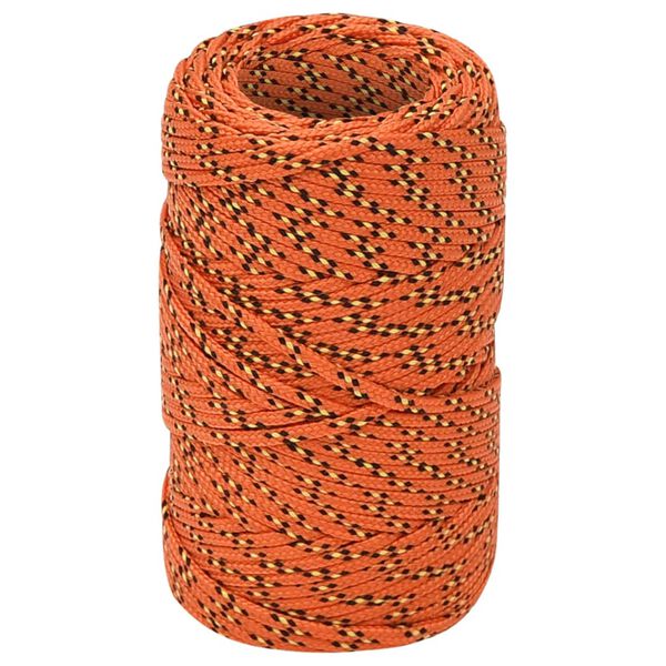 vidaXL Boat Rope Orange 0.08 " 164.0 ' Polypropylene