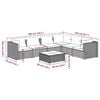 vidaXL Garden Lounge Set Black, Cream