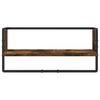 vidaXL Wall Shelf Set Set of 6 Smoked Oak Engineered wood, metal Medium