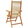 vidaXL Garden Chair Set of 6 Beige Solid Acacia wood Standard Foldable