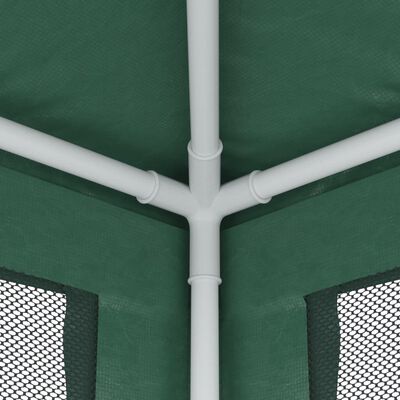 vidaXL Party Tent with 4 Mesh Sidewalls Green 6.6'x6.6' HDPE