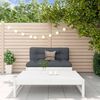 vidaXL Garden Lounge Set White Solid Pine Wood Medium Modular