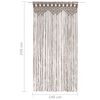 vidaXL Macrame Curtain Taupe 55.1x94.5" Cotton