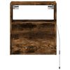 vidaXL TV Wall Cabinet Smoked oak Engineered wood 16.1 x 12.2 x 17.7 in