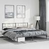 vidaXL Bed Frame Black Powder-Coated Steel Double Bed Frame
