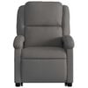 vidaXL Stand Up Recliner Chair Grey Real Leather, Metal, Plywood Standard