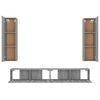 vidaXL TV Cabinet Set Set of 4 Grey Sonoma Engineered wood Medium