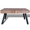 vidaXL Table Various shades of teak, black Reclaimed teak wood, painted iron