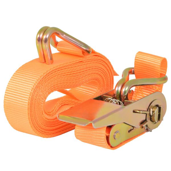 vidaXL Ratchet Tie Down Straps 10 pcs 0,4 Tonnes 19.7 'x0.98 " Orange
