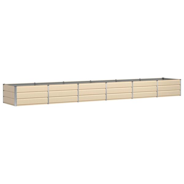vidaXL Planter Ivory 188.98 x 31.50 x 17.72 in Steel