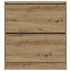 vidaXL Shoe Cabinet Smoked Oak Engineered Wood Compact Shoe Cabinet