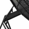 vidaXL Patio Sun Lounger Black Poly Rattan Standard Adjustable Armrests