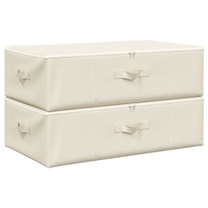 vidaXL Storage Box Set of 2 Cream