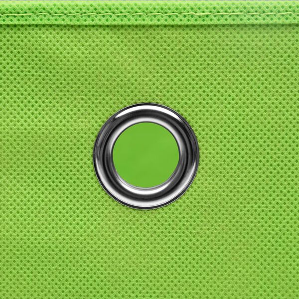 vidaXL Storage Box Set of 10 Green Non-woven fabric (100% polyester)