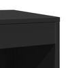 vidaXL Cat Litter Box Enclosure Black Engineered Wood Medium Storage