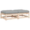 vidaXL Patio Footstools with Cushions 2 pcs Solid Wood Pine