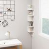 vidaXL Wall Corner Shelf High gloss white Engineered wood Standard