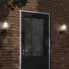 vidaXL Outdoor Wall Light Set of 2 Black Stainless Steel, Polycarbonate