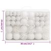 vidaXL Christmas Bauble Set Set of 111 White Polystyrene (PS)