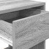 vidaXL Bedside Cabinet Grey Sonoma Engineered wood Compact