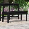 vidaXL Garden Bench Black Solid pine wood Standard Seats Many
