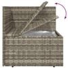 vidaXL Garden Lounge Set Gray PE rattan, powder-coated steel, polyester, PVC