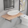 vidaXL Bathroom Furniture Set Oak Engineered wood Standard
