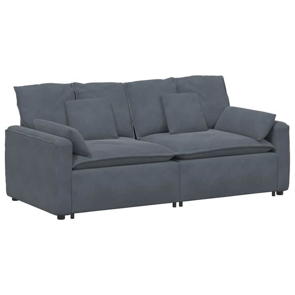 vidaXL Modular Sofa Dark Grey