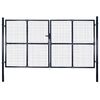 vidaXL Mesh Garden Gate Galvanised Steel 118.1x78.7" Grey