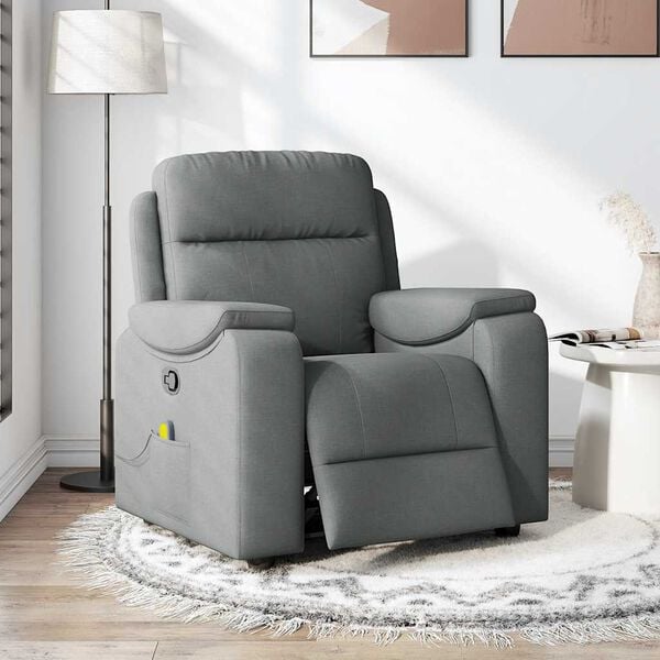 vidaXL Massage Recliner Chair Dark Gray