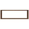 vidaXL Wall Cube Shelves 2 pcs Brown Oak 31.5x5.9x10.4" Engineered Wood