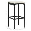 vidaXL Garden Bar Set Black, Cream