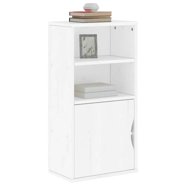vidaXL Side Cabinet White Solid pine wood, engineered wood Medium