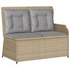 vidaXL Patio Lounge Set Beige and Light Gray