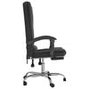 vidaXL Massage Office Chair Black Velvet, Metal, Plywood Medium