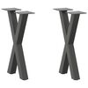 vidaXL Coffee Table Leg Set of 2 Anthracite Powder-coated steel Medium