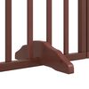 vidaXL Dog Gate Set of 4 Brown Poplar Wood 126 in total length