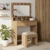 vidaXL Dressing Table with Shelf Artisan Oak 29.72 x 16.14 x 53.15 in