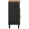 vidaXL Sideboard Black Solid rough mango wood and iron Medium Sideboard