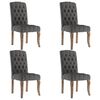 vidaXL Dining Chair Set of 4 Grey